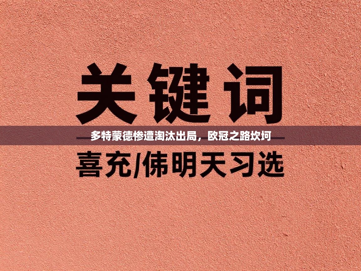 多特蒙德惨遭淘汰出局，欧冠之路坎坷  第2张